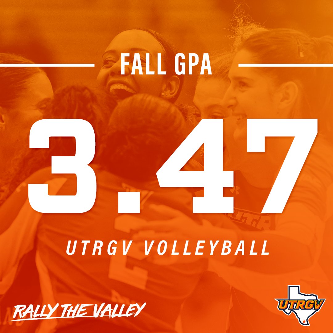 UTRGV_vball's tweet photo. Team GPA 3.47

13- AD Honor Roll Recipients
11- Dean’s List Honorees
4- 4.0 GPAs

#RISEup #UTRGV #WAClearn  #RallyTheValley https://t.co/cA6Kk2TbG3