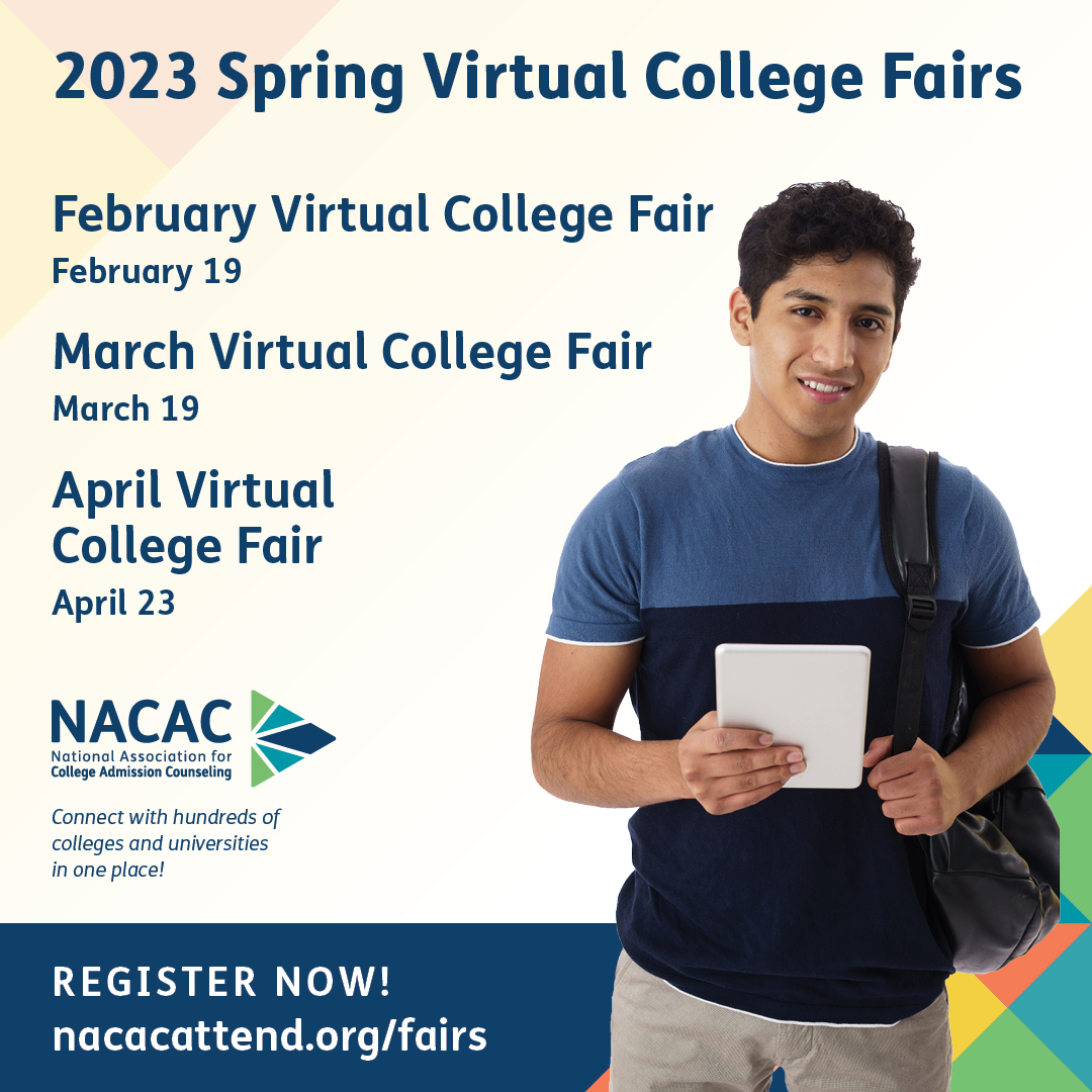 The virtual college fairs offer a dynamic digital meeting space for connecting students and families with colleges and universities. Learn more at nacacattend.org/fairs #collegefairs #NACAC