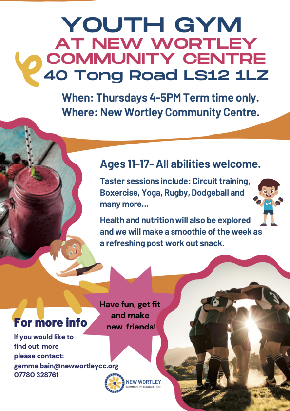 AbcdArmley's tweet image. A fantastic new young persons group starting at New Wortley Communty Centre starting this Thursday 4 - 5pm for young people aged 11 - 17  #YouthProvision #keepingFit