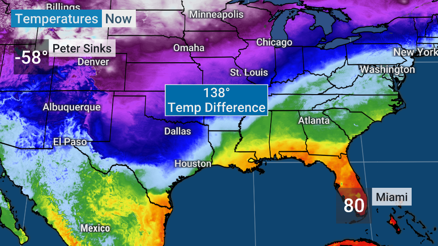weatherchannel's tweet photo. A 138° temperature difference?!? 🤯

We're pretty sure we know the answer, but where would you rather be? 😅 https://t.co/t6A8V4po04