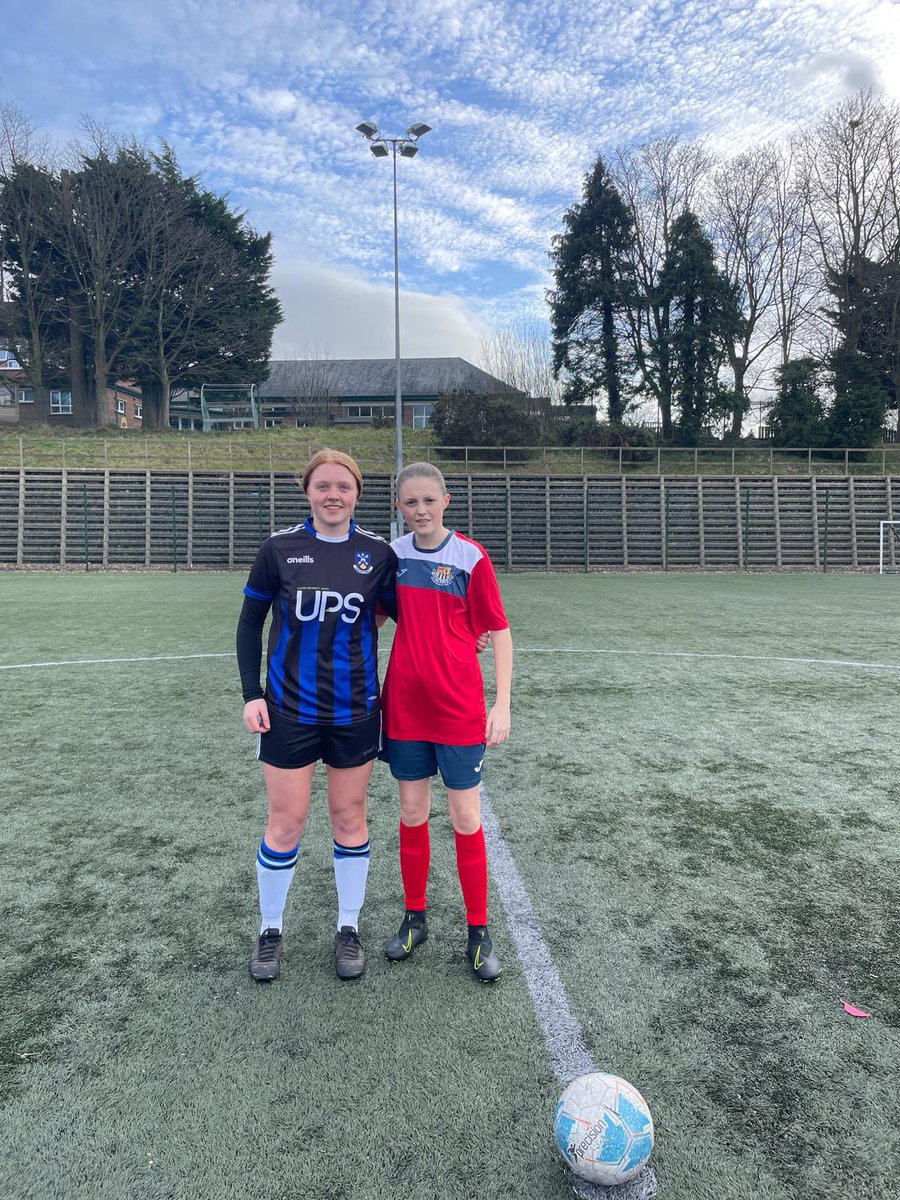 OLSPCKPE's tweet image. Well done to our senior girls football team who won their @ElectricIreland 2nd round @NISchoolsFA draw against @GirlsModel! Excellent attitude from both sides! 💙🖤 #teamknock
