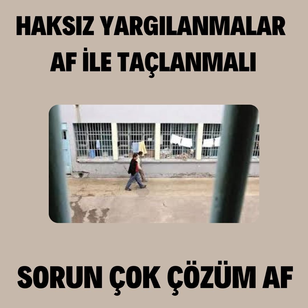 Oyalamadan AFmeclise

MİLYONLARCA MAHKUM AİLESİNİN 

ADALET MAĞDURLARININ SESİ OLUN
GENEL AF ZAMANI

Sayın Genel Başkana <a href="/KucukkayaIsmail/">Ismail Kucukkaya</a> 

<a href="/Mhalukcavusoglu/">M.Haluk Çavuşoğlu</a> <a href="/ismailsaymaz/">İsmail Saymaz</a> <a href="/veliagbaba/">Veli Ağbaba</a> <a href="/mehmetucum/">Mehmet Uçum</a> <a href="/malikulat/">Mehmet Ali Kulat</a> <a href="/kubrapc/">kübra par</a> <a href="/MSTanrikulu/">Sezgin Tanrıkulu</a> <a href="/Hayati_Yazici/">Hayati Yazıcı</a> <a href="/YildizFeti/">Feti Yıldız</a> <a href="/MuharremErkek17/">Muharrem Erkek 🇹🇷</a>