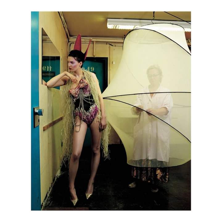 Ben Grimes for British Vogue October 2003. “Encore” shot at Lido De Paris. 
@ben_grimes_casting @lucindachambers @lisabutlermua @neilmoodie @britishvogue 
By corinneday