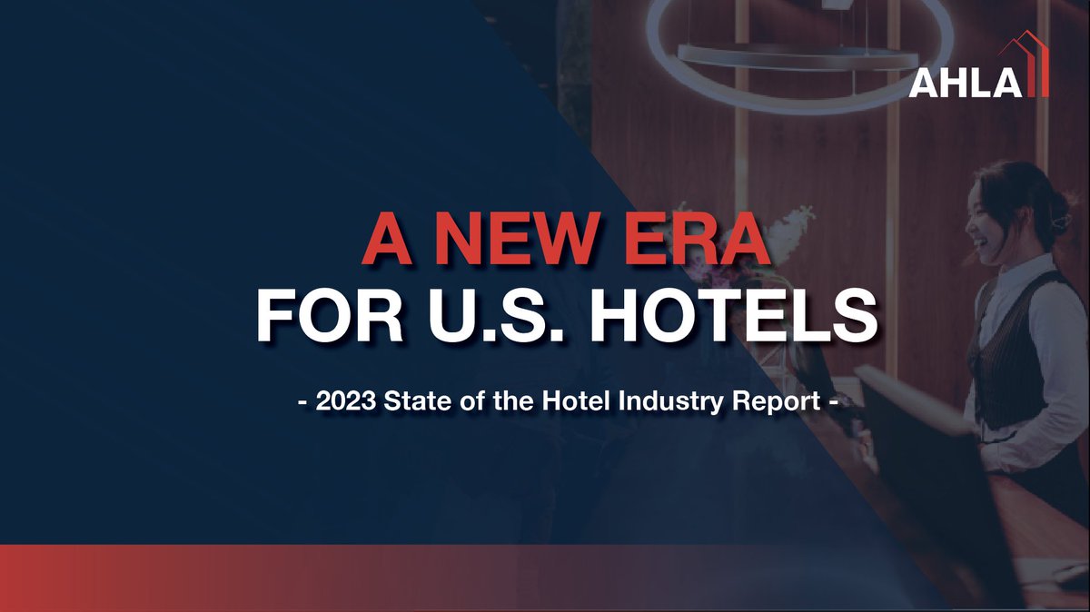 The hotel industry in 2023 is projected to surpass pre-pandemic levels of demand, nominal room revenue and state and local tax revenue, while inching closer to other key 2019 performance metrics, according to AHLA’s 2023 State of the Hotel Industry Report. bit.ly/3DpeTFA