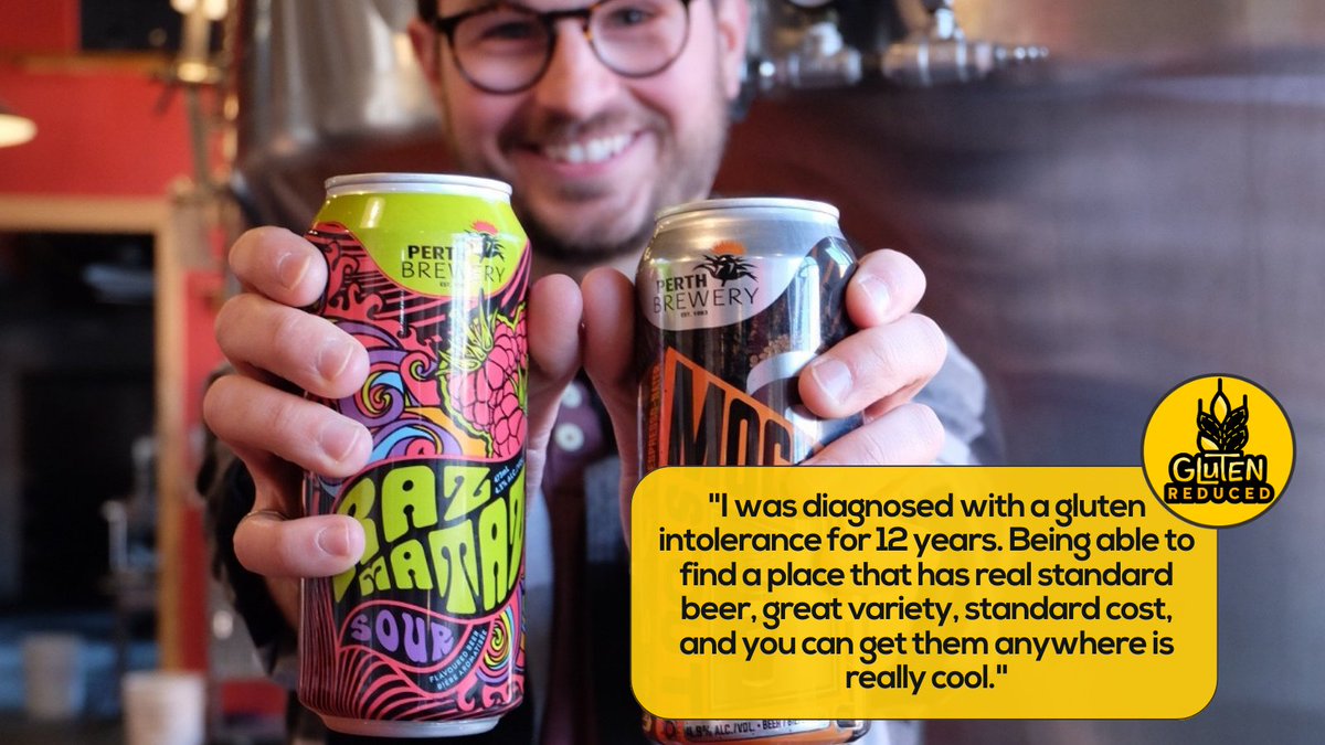 Ambassador Spotlight 📣 

Mathieu has had sensitivities for a long time. By luck one day him and his partner were passing by the brewery, and staff let him know that our beer was gluten-reduced. He gave it a shot and has been drinking Perth Beer, with no symptoms, ever since!⁠