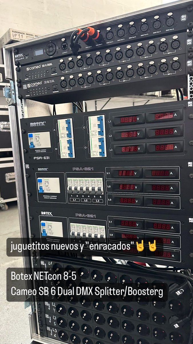 juguetitos nuevos y "enracados"🤘🤘

Botex NETcon 8-5
Cameo SB 6 Dual DMX Splitter/Booster
.
.
#onme #onmeproductions #onmeprodutoragalega #onmeproducciones #galiciantrademark