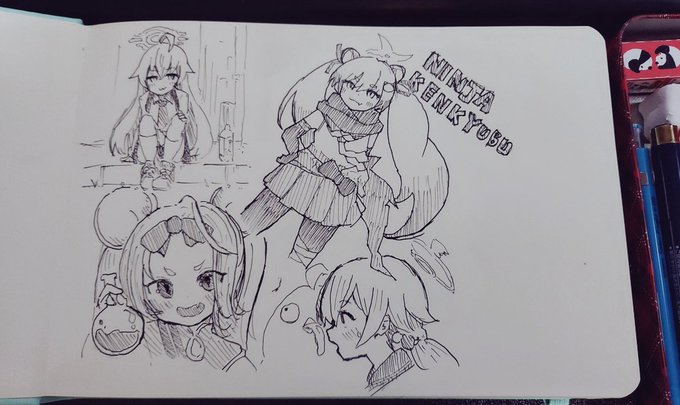 ちまちまとアナログ落書き楽しい 