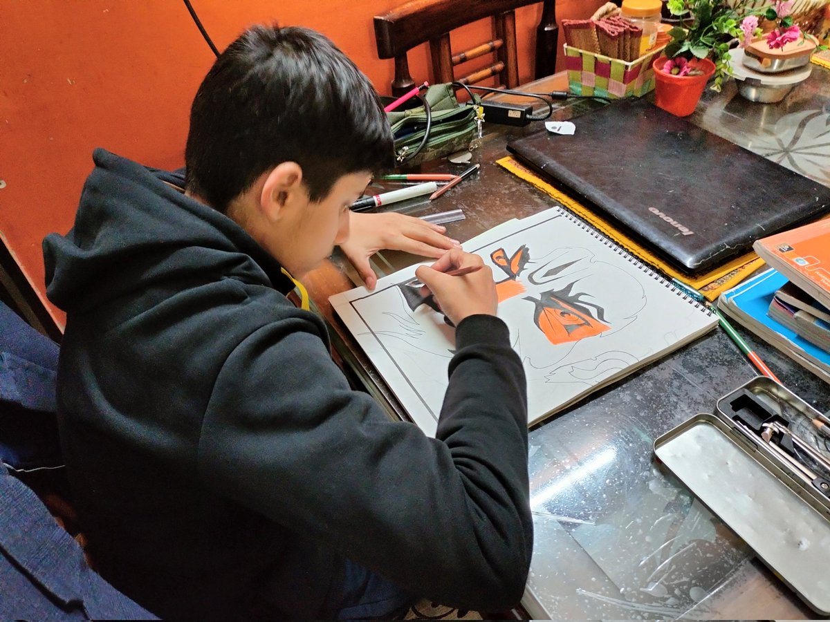 CAMukeshSharma2's tweet image. Drawing by my son, Madhav Sharma