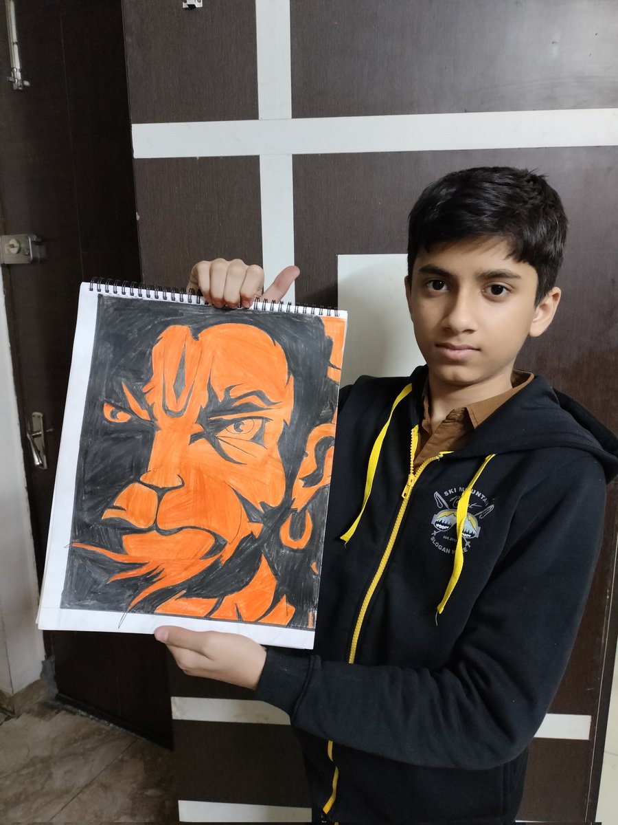 CAMukeshSharma2's tweet image. Drawing by my son, Madhav Sharma