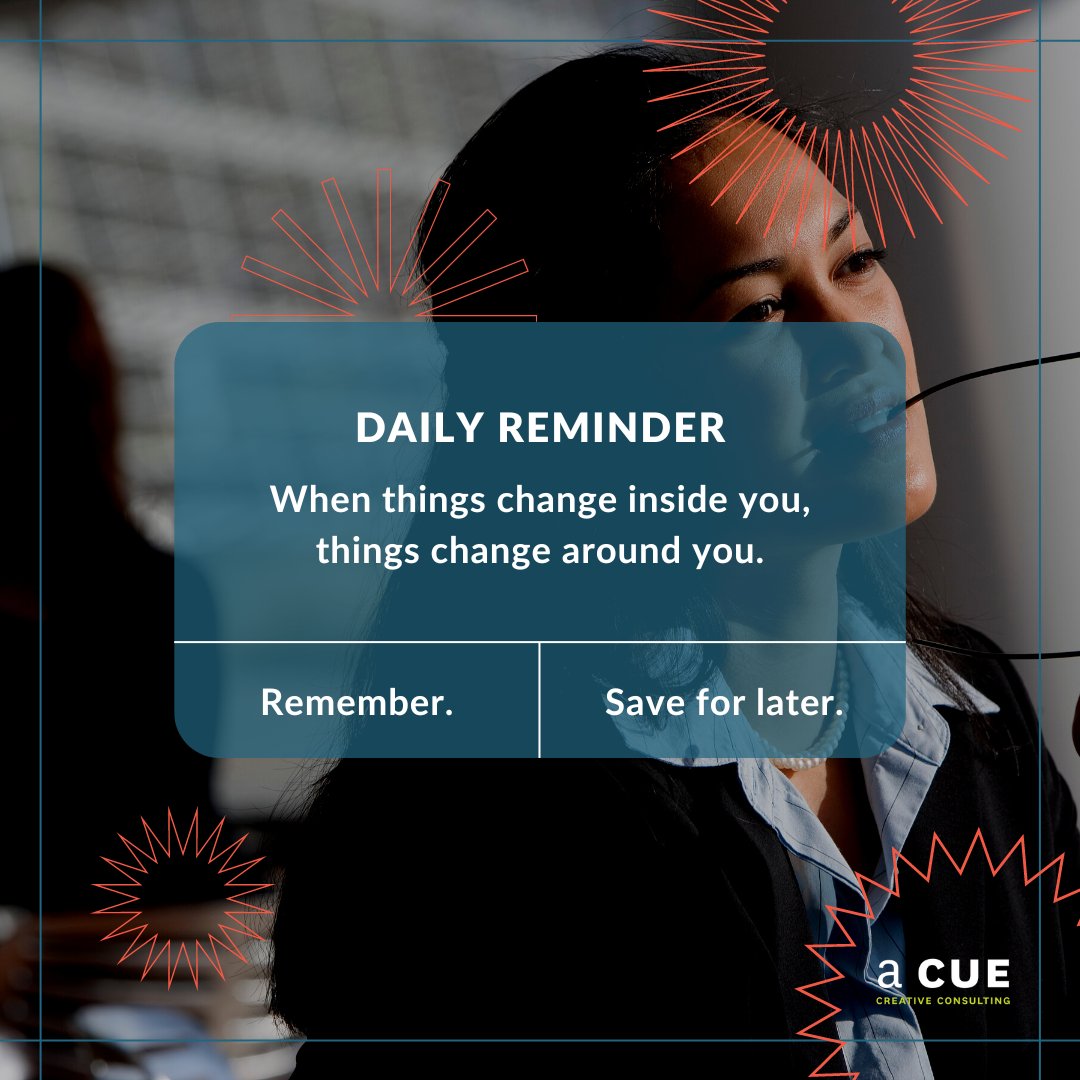 aCueConsulting's tweet photo. Daily Reminder: When things change inside you, they change around you. Focus within and create the world you wish to see. You are the master designer, and all you desire is within your reach; it only requires that you pay attention to it daily.

 #businessmindset https://t.co/DtuexiQ6in