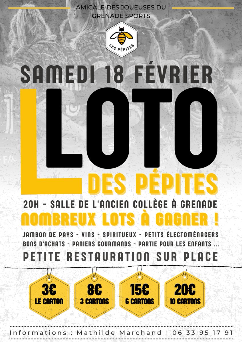 Les filles du #GS aux manettes du Loto des Pépites, made in #Grenade
grenadesports-rugby.fr