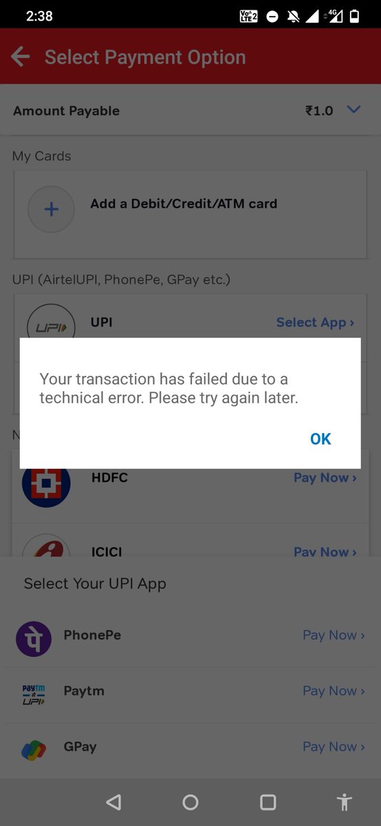 nitingautam_01's tweet photo. fix problem this problem was continue last 10 days kindly fix the issue I can not add money in wallet  error I am unable to do recharge because add money feature is busy in this error man fix this on priority @airtelbank @Airtel_Presence @airtelindia @airtelnews @Airtel_Zambia https://t.co/eUfSLfd02q
