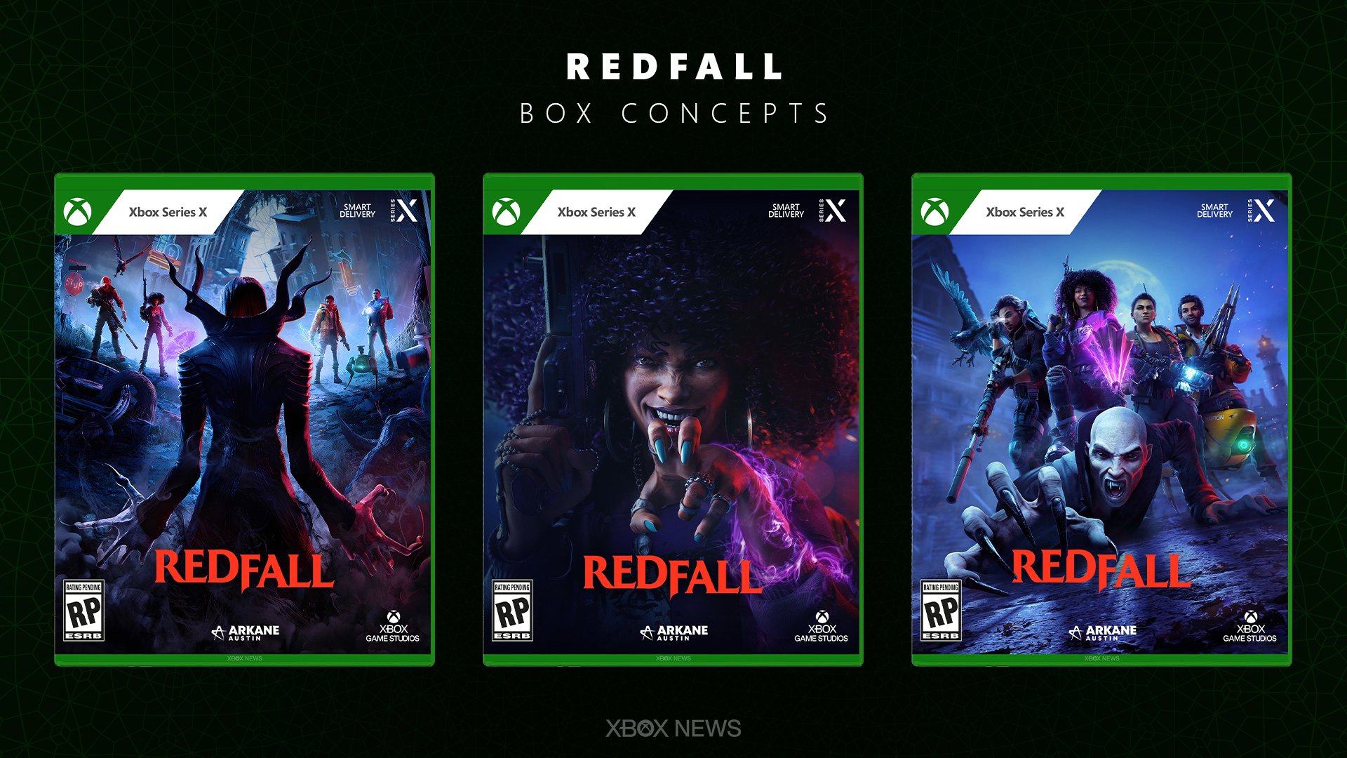 XB News (Not affiliated with Xbox) on X: After last week's Redfall  gameplay overview, I can't wait for 2 May! Here's some Box Art concepts,  which one is your favorite?  /