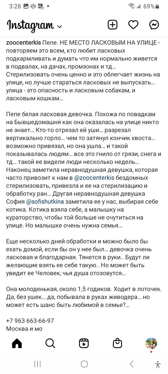 Москва
Ручной ласковой кошечке обрезали уши, разрезали горло, перевязали кончик хвоста так, что он отсох.

Она проходит лечение, нуждается в финпопощи и очень ждёт свою семью.
Номер карты 4276 3802 6984 9704
Телефон +7 963 663 66 97
Помогите РЕТВИТОМ 🙏🙏
instagram.com/p/CoC7doCMKbj/…