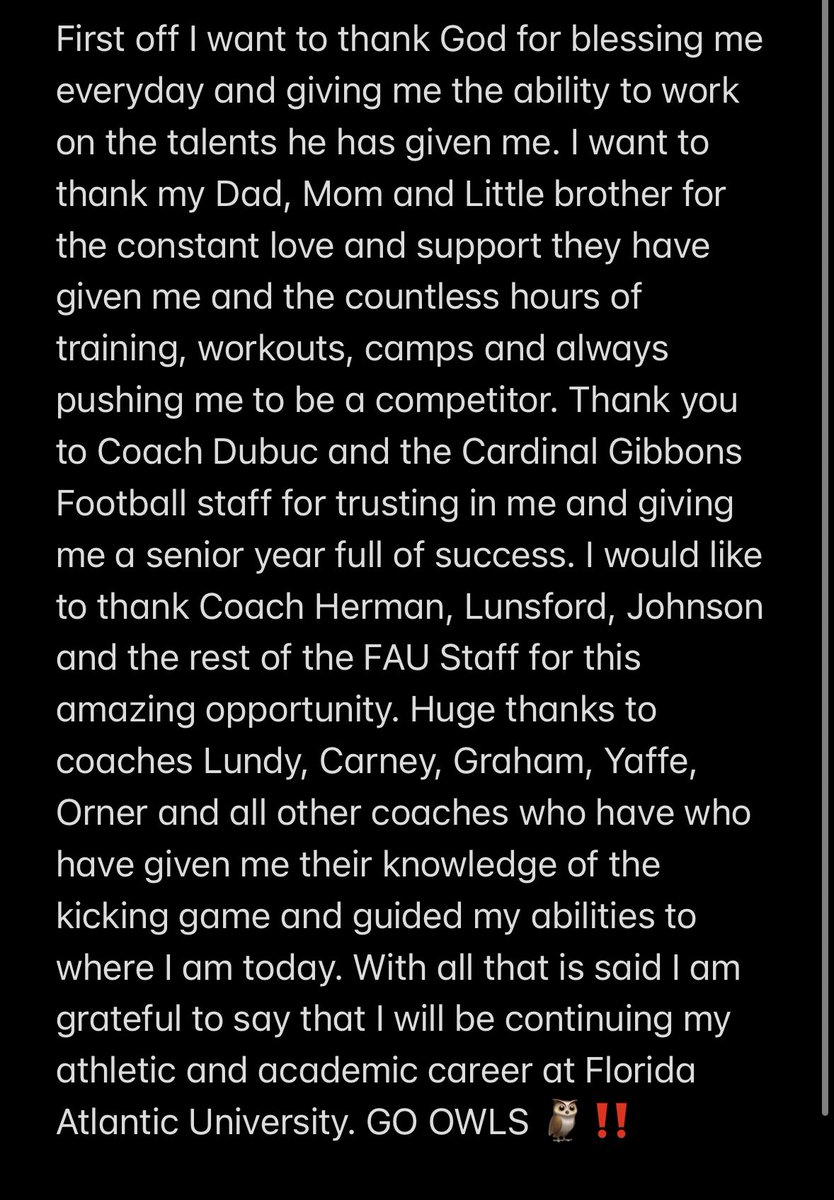 #AGTG Jeremiah 29:11 COMMITTED #WinningInParadise

<a href="/CoachTomHerman/">Coach Tom Herman</a> <a href="/chadlunsford/">Coach Chad Lunsford</a> @KevJohnson_7 <a href="/Claywill3_/">Clay Williams</a> <a href="/Redskins32/">Matt DuBuc</a> <a href="/5manfree/">David Montiel</a> <a href="/FootballGibbons/">Cardinal Gibbons Football</a>