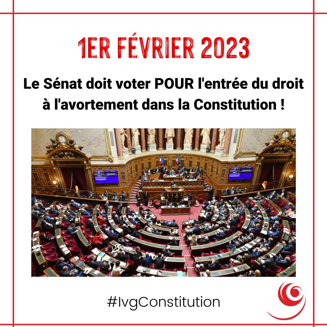 Sénateurs et sénatrices, une décision historique vous attend. On vous regarde.

Le 1er février 2023, vous pouvez choisir de faire de l'IVG un droit fondamental. #IvgConstitution