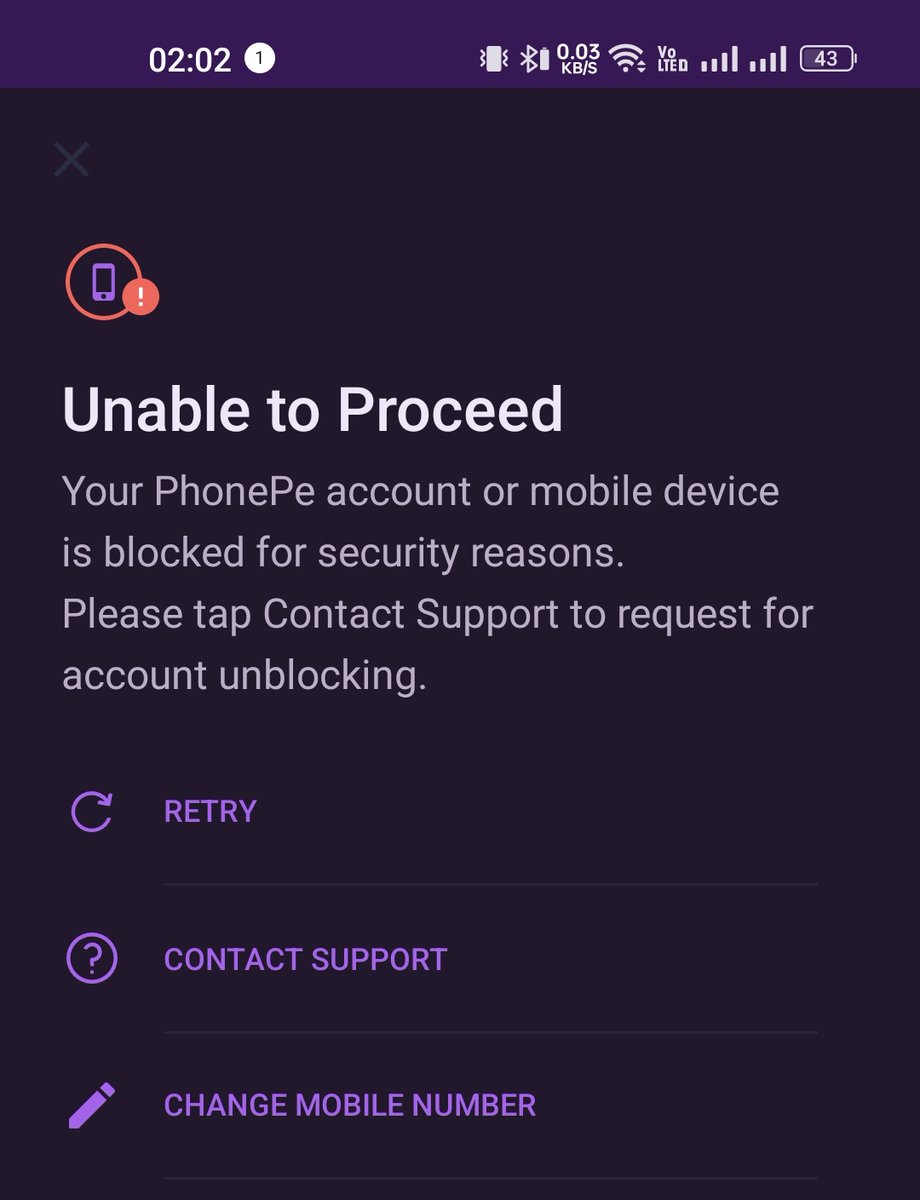 mickeyak143's tweet photo. Phonepe account blocked!!!.... Why has my account been blocked for no reason @PhonePe @PhonePeSupport kindly help https://t.co/rtvjr6E1yZ