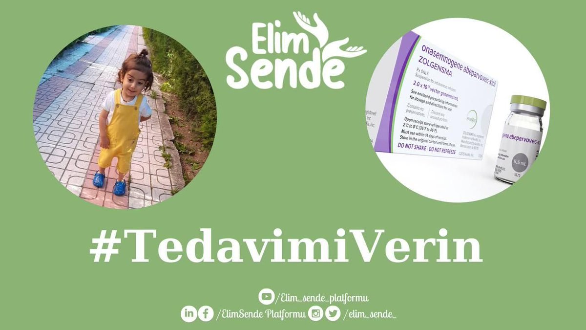 Erken tanı, erken tedavi , bu çocukların zamanı yok.En hızlı şekilde ilacına kavuşması için Zolgensma ülkemize gelmeli...
#TedavimiVerin
<a href="/saglikbakanligi/">T.C. Sağlık Bakanlığı</a> <a href="/drfahrettinkoca/">Dr. Fahrettin Koca</a>
