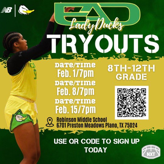 EadNorth's tweet photo. EAD, Lady Ducks Basketball Tryouts! https://t.co/kxlI1DitbY