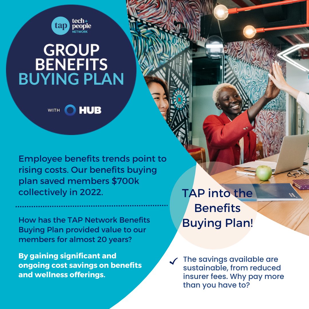 network_tap's tweet photo. #tapnetwork's Benefits Buying Plan with @HUBInsurance has provided significant value for members for almost 20 years. Learn more here https://t.co/tA9n2jOHbR #employeebenefits https://t.co/Wk9X6Pvvvv
