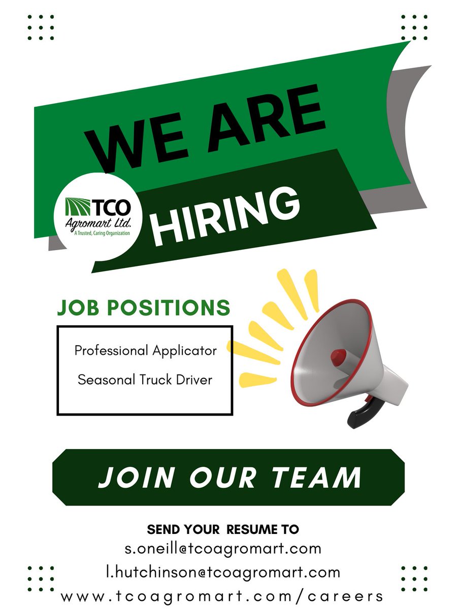 tco_agromart's tweet photo. We are Hiring! Check out https://t.co/uK3c5gsfIN for all our open positions.
#joinourteam
#retweetswelcome https://t.co/rBJfO6X2ge