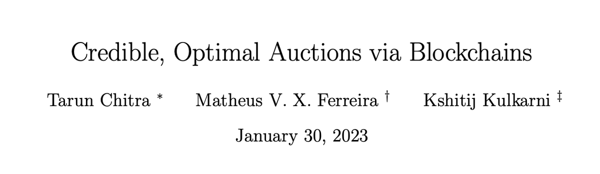 Out of the darkness of Q4 shines a bright question: Can crypto actually *improve* online trust via MEV auctions?

I believe crypto is the only way to implement credible auctions (unlike the DoJ's accusations against Google), but trust proofs not my word 

eprint.iacr.org/2023/114