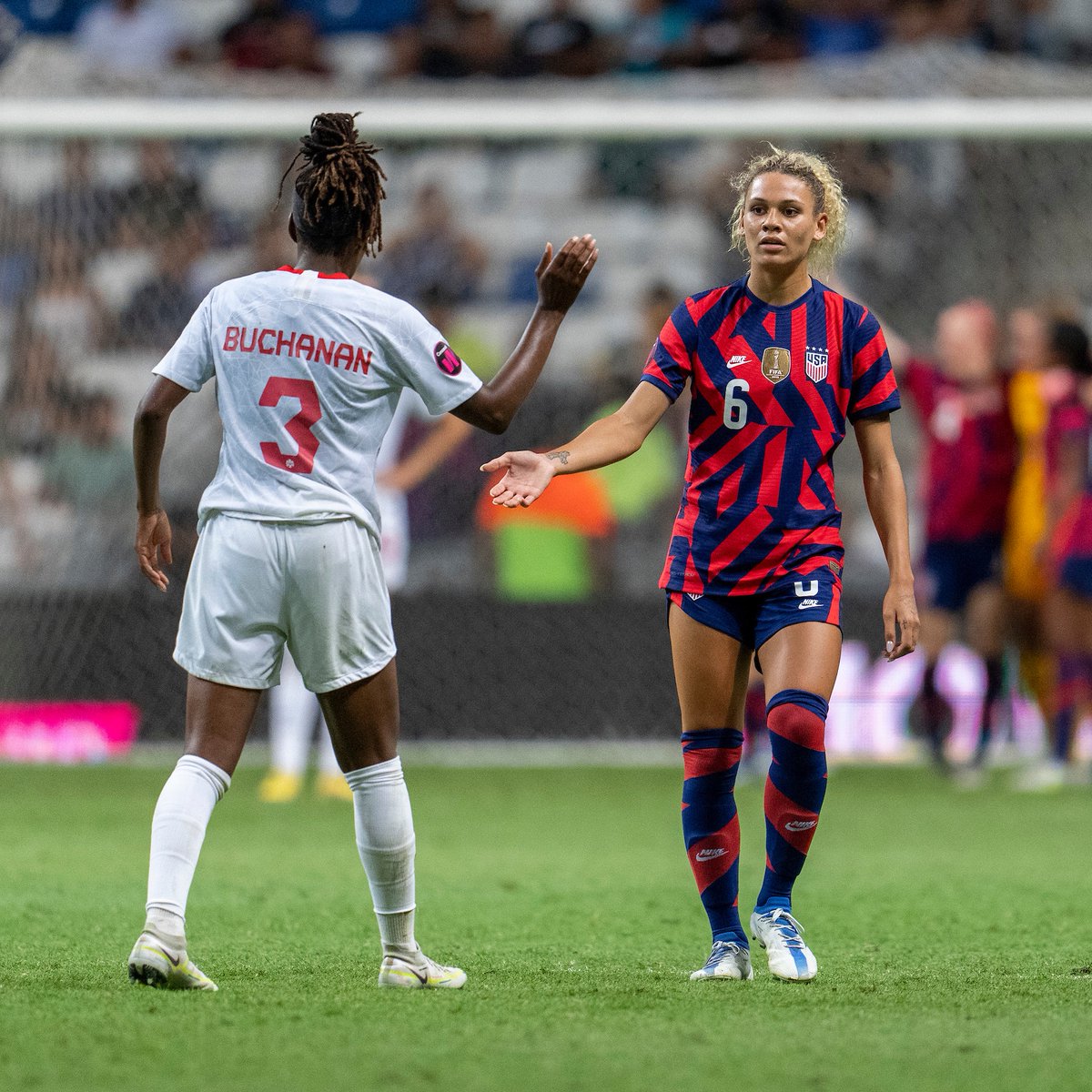 USWNT's tweet photo. 𝐔𝐏 𝐍𝐄𝐗𝐓:

📆 Feb. 16
🇺🇸 USA vs Canada 🇨🇦
📍 Orlando

📆 Feb. 19
🇺🇸 USA vs Japan 🇯🇵
📍 Nashville

📆 Feb. 22
🇺🇸 USA vs Brazil 🇧🇷
📍 Frisco

#SheBelievesCup, presented by @Visa https://t.co/lzY64OBMNr