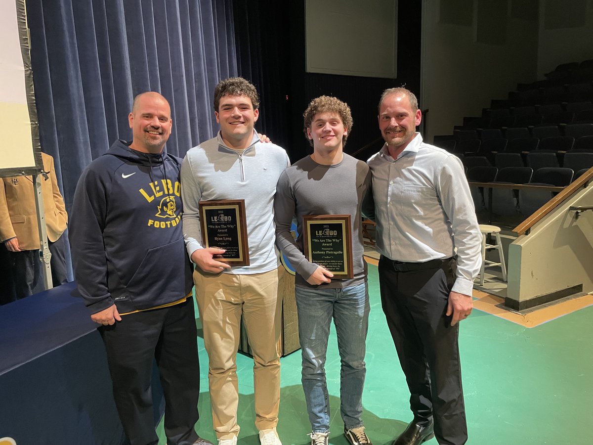 mtlebofootball's tweet image. 🏆2022 TEAM AWARDS🏆

ANTHONY PIETRAGALLO &amp;amp; RYAN LONG

“WE ARE THE WHY” THEME AWARD 
In recognition of the ability to act as a true program player - to root for fellow teammates and build them up - driving home the fundamental concept of "WE"