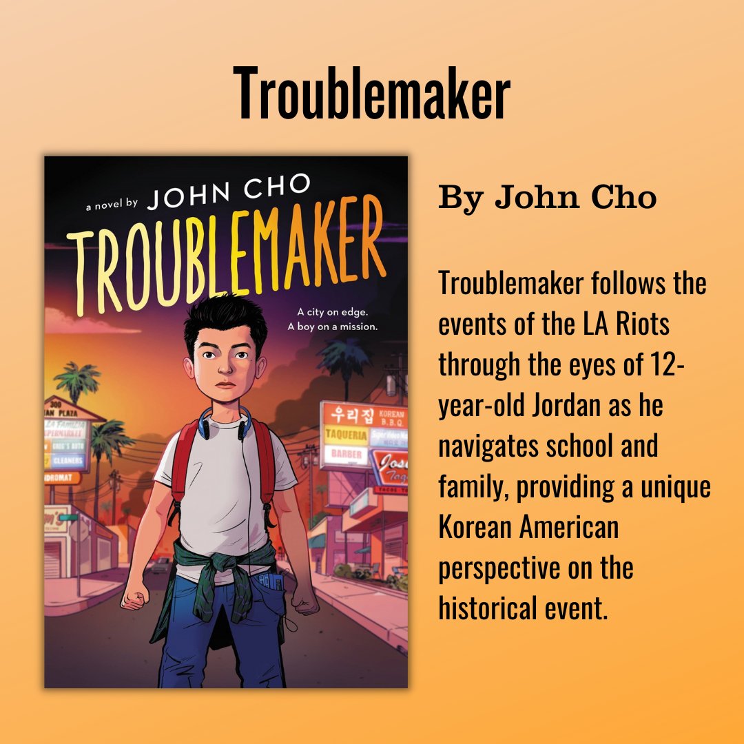 Troublemaker by John Cho is a APALA Children’s Literature Honor Book! Congratulations to @JohnTheCho. Explore the book here! - bit.ly/3kTMz82
