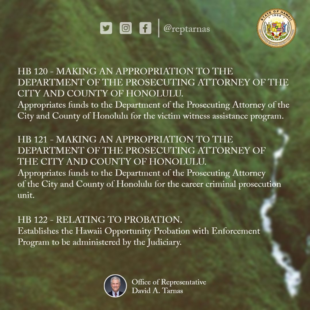 Tomorrow, the House Committee on Judiciary &amp; Hawaiian Affairs will conduct its first hearing for the 2023 Legislative Session.

You can find the full notice of hearing here: capitol.hawaii.gov/sessions/sessi…