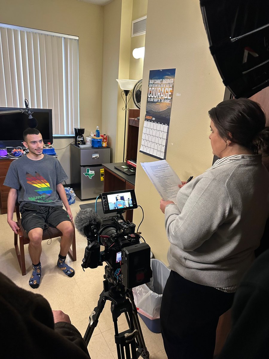 untelevar's tweet photo. UNT ELEVAR students have something big in the works! Think College and UNT Media worked with the  Jaylen and Isaac today to help record and share their stories, experiences, and wisdoms since attending UNT. Keep an eye out for the final product! 
@thinkcollegeICI https://t.co/68dOohs4gQ