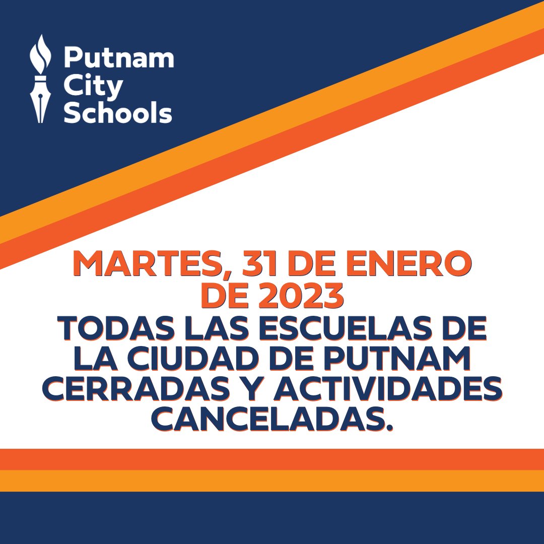 Due to the Winter Storm, Putnam City Schools is announcing a snow day for all schools on Tuesday, January 31, 2023. All schools will be closed and extracurricular activities are being canceled. Stay safe and warm! 🌨️