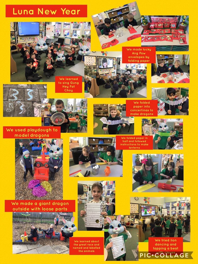 We found out about the Luna New Year. We sang songs, made dragons, performed lion dances, found out about the great race and tasted food. It’s been a busy week!