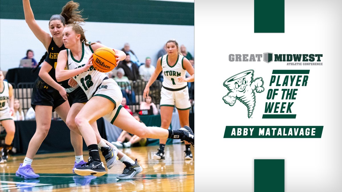 For her outstanding play this week in which she averaged 27.0 PPG, 8.0 RPG and recorded a career-high 33 points in a game, Abby Matalavage has been named the G-MAC Player of the Week!

Congratulations, Abby! #RageOn! 🌩
