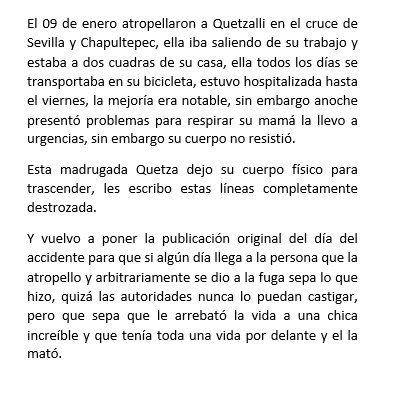 laLlamaqueShama's tweet photo. Escribo estas líneas con el corazón destrozado y agradeciendo todo el apoyo y difusión

Ojalá y este mensaje llegue al tipo que la atropelló y no fue ni para pararse a ayudarla!!! https://t.co/dlgtxJwx1d