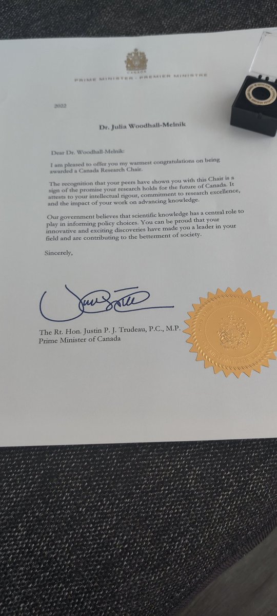 JuliaWoodhall's tweet photo. Got my chair letter &amp; pin...kinda neat!! https://t.co/VKn0GjmWQ1
