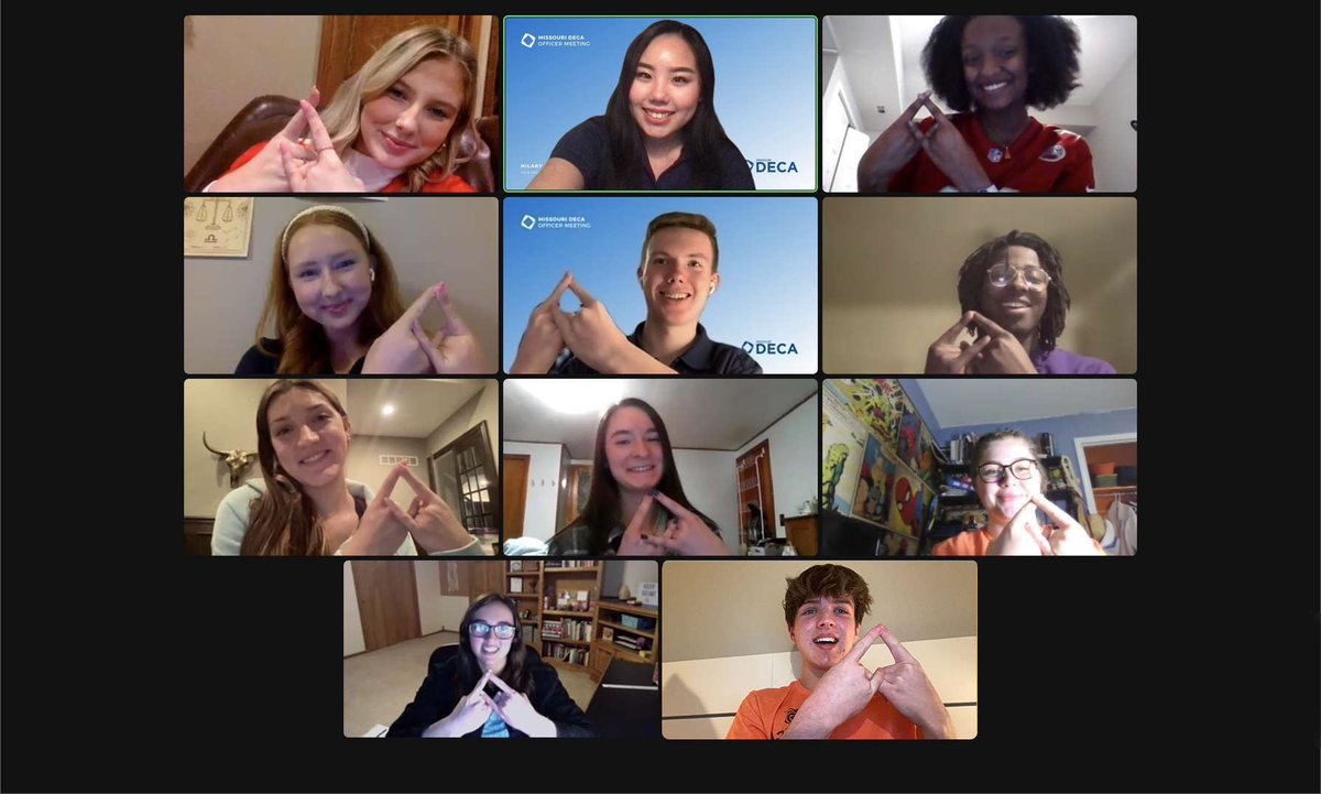 MissouriDECA's tweet photo. Yesterday the SAT held the first Zoom call of January. We talked about competition tips and how to prepare! Thank you to everyone who attended the call! https://t.co/jbBO0uvXre