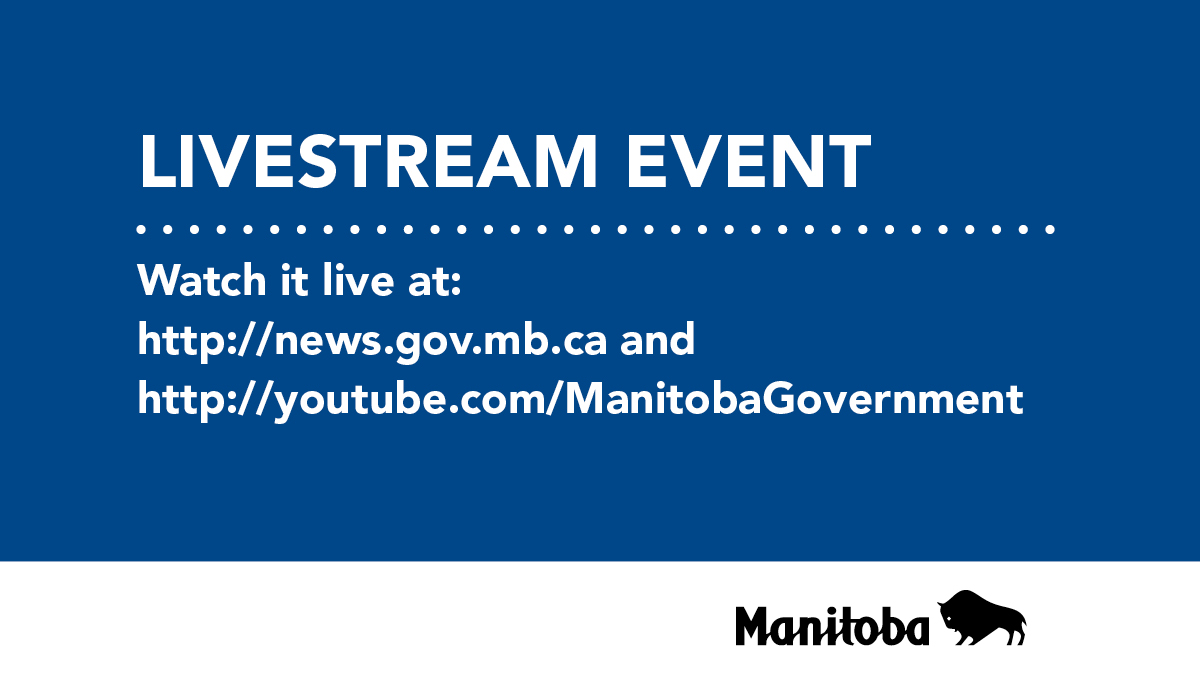 LIVESTREAM EVENT
January 30, 2023 - 11:00 a.m.
Premier Heather Stefanson to present the swearing-in ceremony of new cabinet.
Watch it live at youtu.be/-vkkAUnwvq8.