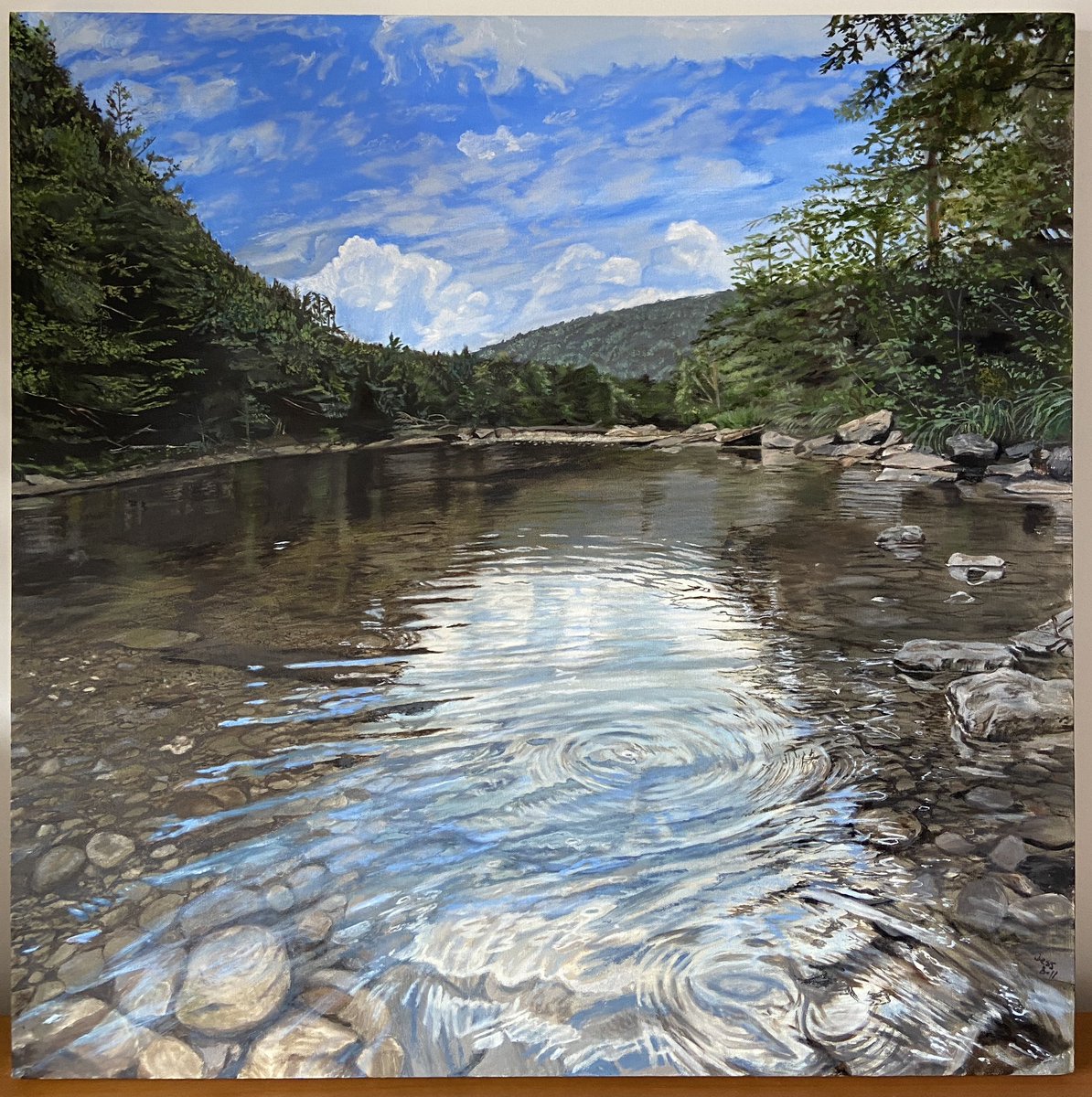 j_kolarsick's tweet photo. 30” by 30” ‘Pennsylvania Swimming Hole’ Oil on canvas. #art #artgallery #dailyart #painting https://t.co/iwotrxXV53