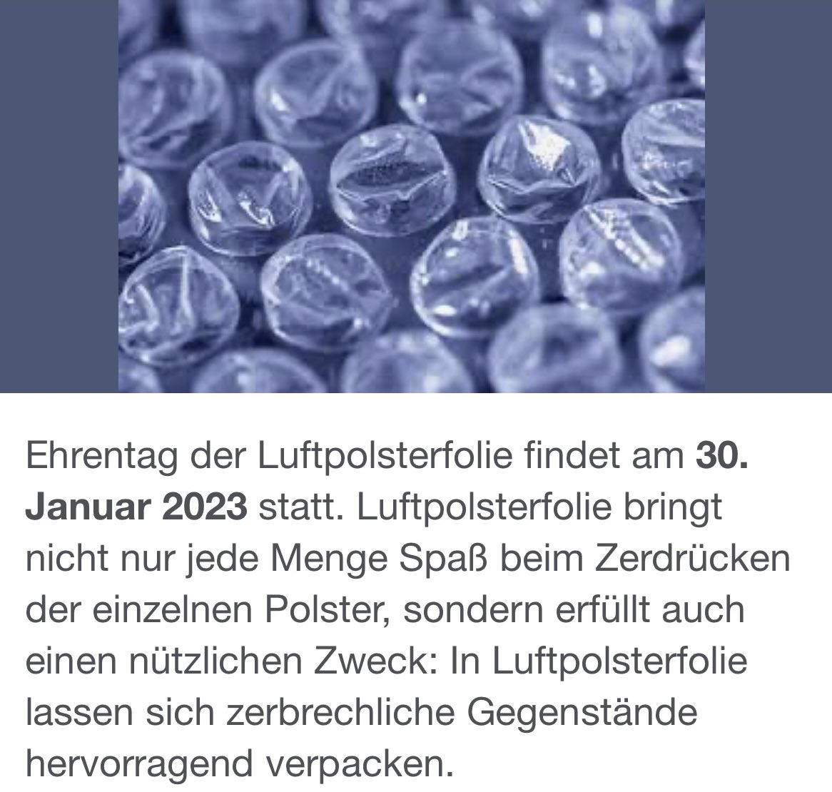 derPUPE's tweet photo. 30.1.: „Ehrentag für #Luftpolsterfolie“
Sofort hört jeder das #Ploppen der plazenden #Luftposter vor seinen geistigen Ohren …
.. und ca. 3000 Nerd:innen erinnern sich an diesen magischen #faceplam-Moment in #Saal1 beim #30c3 •g• https://t.co/XULwSevFAb