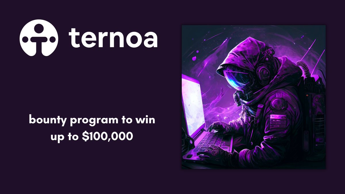 Up to $100 000 worth of rewards up for grabs as part of our Bounty Program 💰 🤩

➡️ Join in and start earning CAPS right now !

hackenproof.com/ternoa

#BountyProgram #web3 #nft #Ternoa