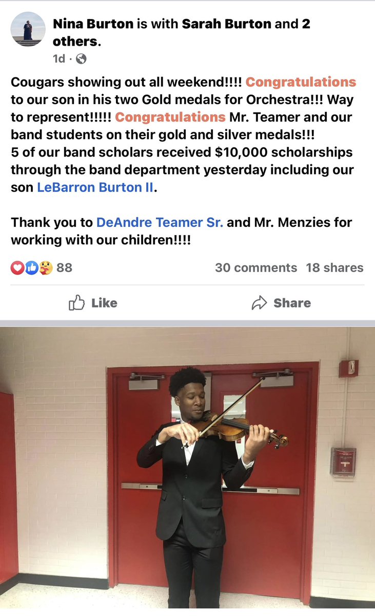 wscougarsfb's tweet photo. Our All-Conference MLB is also an accomplished musician! 🎻 #PawsUP #MultiSport #MultiTalented #StayInGaryPlayInGary https://t.co/33YtV6499n