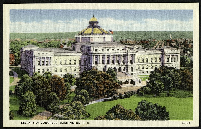 MnLibHistory's tweet photo. In 1815, the Library of Congress is reestablished after burning down. Thomas Jefferson sells the bulk of his book collection to the United States government for $23,950. #LibraryPostcardMonday https://t.co/CVo3cnFf3t