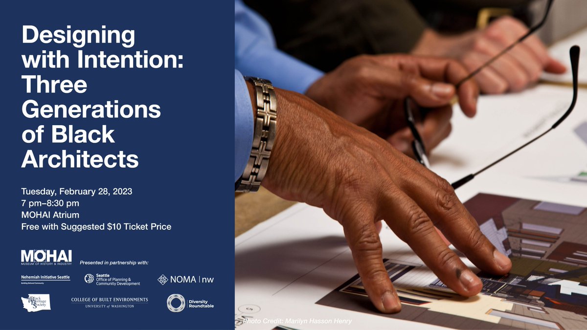 <a href="/MOHAI/">MOHAI</a> presents Designing with Intention: Three Generations of Black Architects, Feb. 28, 7:00-8:30pm.

We are a proud sponsor of this event. More info here: mohai.org/event/designin….

#BlackHistoryMonth