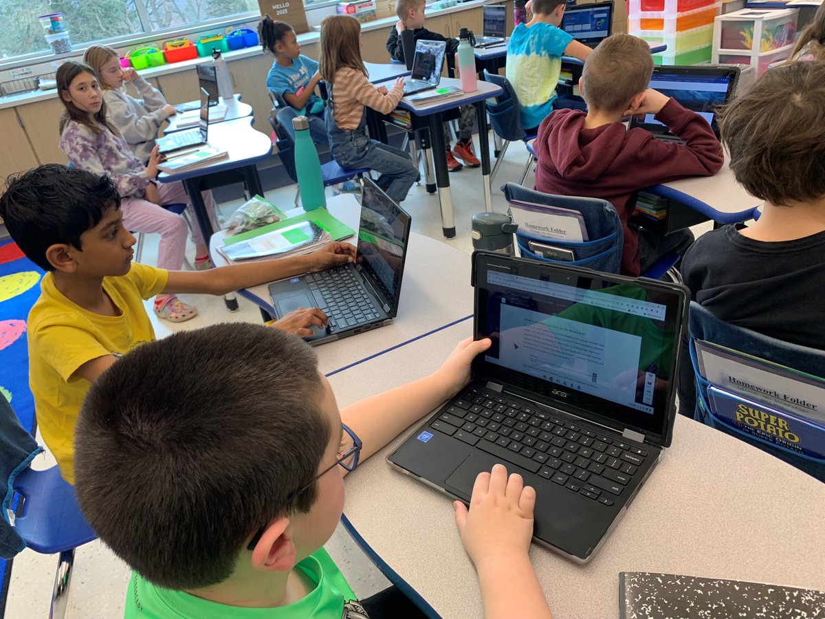 Grade 3 students in Mrs. Brown's class and Miss Gleason's class using technology (Google classroom) and their Science notebooks to record information about the weather! <a href="/Methacton/">Methacton Schools</a> <a href="/TeamBrownThird/">Erica Brown</a>