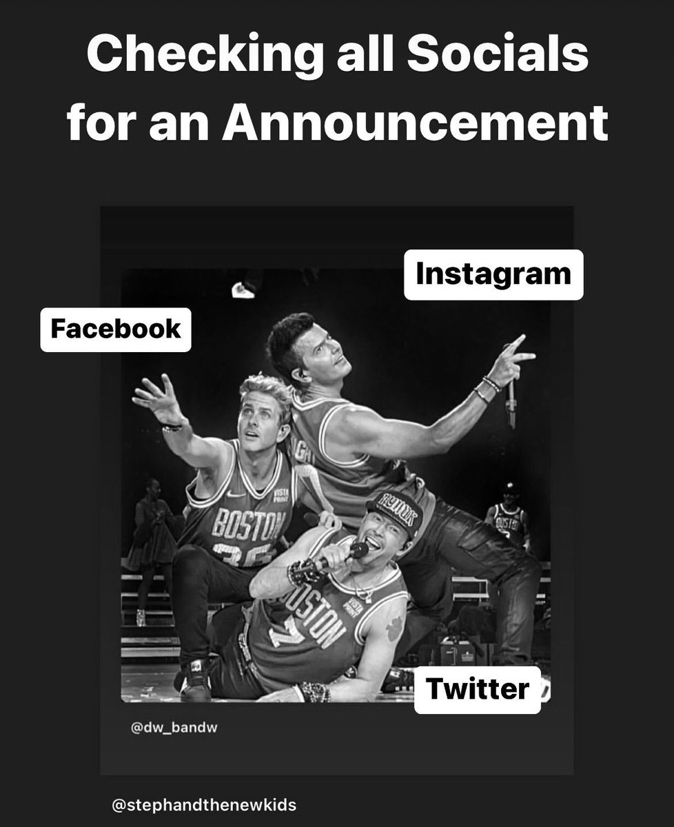 NordstromSheryl's tweet photo. Anyone else feeling like this besides me??? @NKOTB @DonnieWahlberg @joeymcintyre #JordanKnight #NKOTB #Announcement #waiting #checking #waiting #checkingagain 📸 Unknown, I added the words.  #lfg 😁 https://t.co/YQkxLhfveE