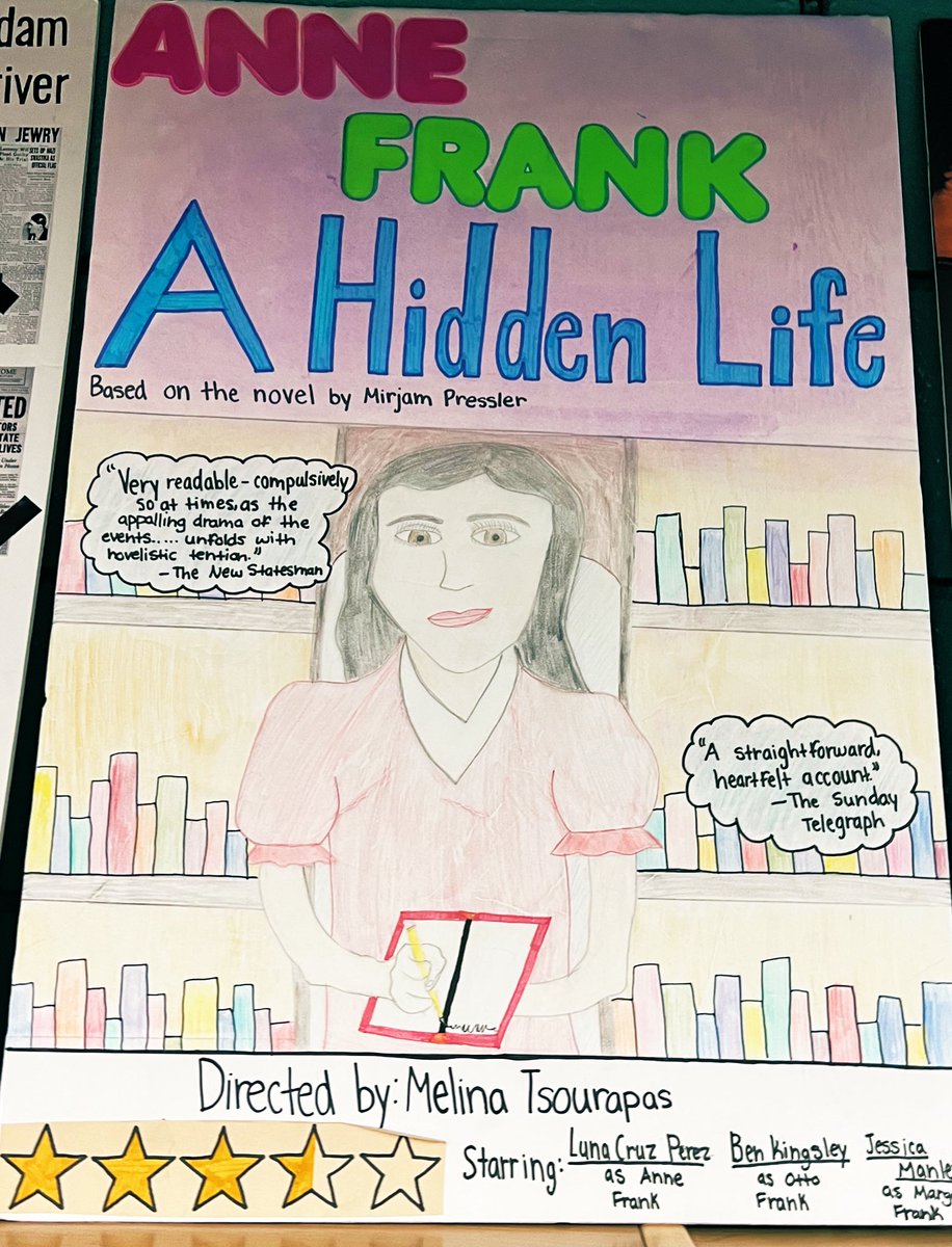 DrWebberRj's tweet photo. Great visit to @MMPatriotPride @NorthvilleEDU this AM, Ms. Sandiha’s class reviewed books they thought would make good movies, explained why, and “cast” the film. I gave some feedback and this student liked it enough she wanted to share it with other classes:) #StayCurious https://t.co/gOda8lNOPk
