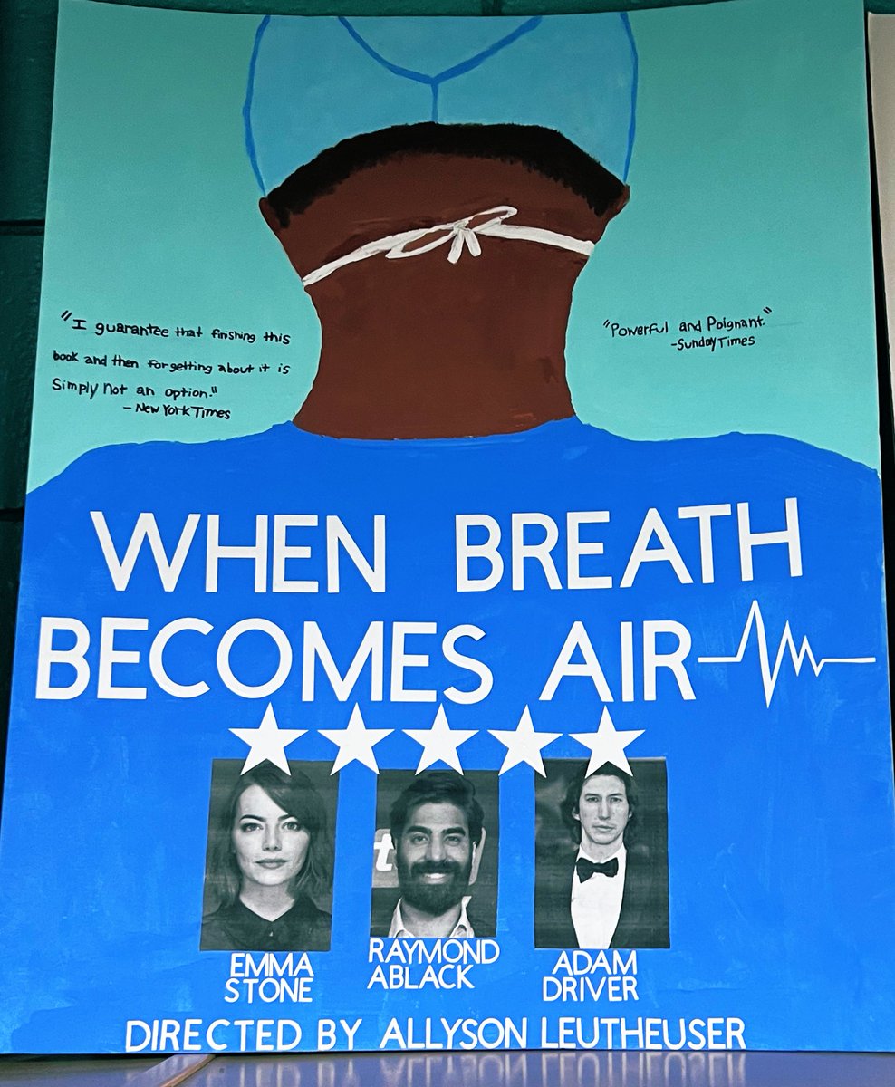 DrWebberRj's tweet photo. Great visit to @MMPatriotPride @NorthvilleEDU this AM, Ms. Sandiha’s class reviewed books they thought would make good movies, explained why, and “cast” the film. I gave some feedback and this student liked it enough she wanted to share it with other classes:) #StayCurious https://t.co/gOda8lNOPk