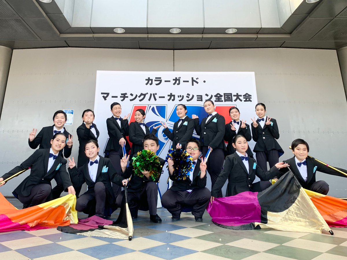 1月29日（日）東京都
カラーガード・マーチングパーカッション全国大会2023
大会当日、東京オリンピックメモリアルギャラリーにて出場いたしました。見事念願だった【金賞】となりました！

メンバーみんな大きな挑戦となるような技をふんだんに入れ、奇跡のような「3分30秒」の演技でした。