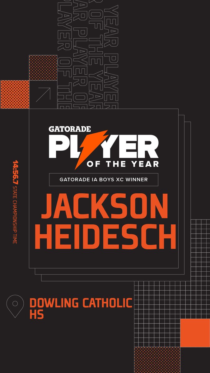 Your Iowa #GatoradePOY is none other than ⁦<a href="/jacksonheidesch/">Jackson Heidesch</a>⁩! This is an awesome recognition for Jackson and one that makes the entire ⁦<a href="/DCHSMaroons/">DowlingCatholic</a>⁩ <a href="/MaroonCrew/">Maroon Crew</a>⁩ ⁦<a href="/dchstrack/">Dowling Catholic Boys Track & Field</a>⁩ community very proud!